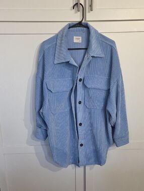 COS Pale Blue Corduroy Shirt Jacket